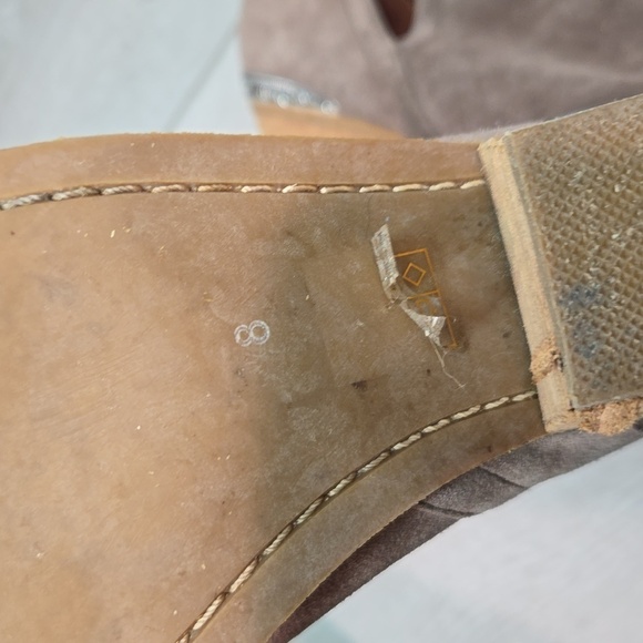 Jeffrey Campbell Women Cutout Side Heels Suede Moto Hobo boots shoes sz 8 - Picture 14 of 15